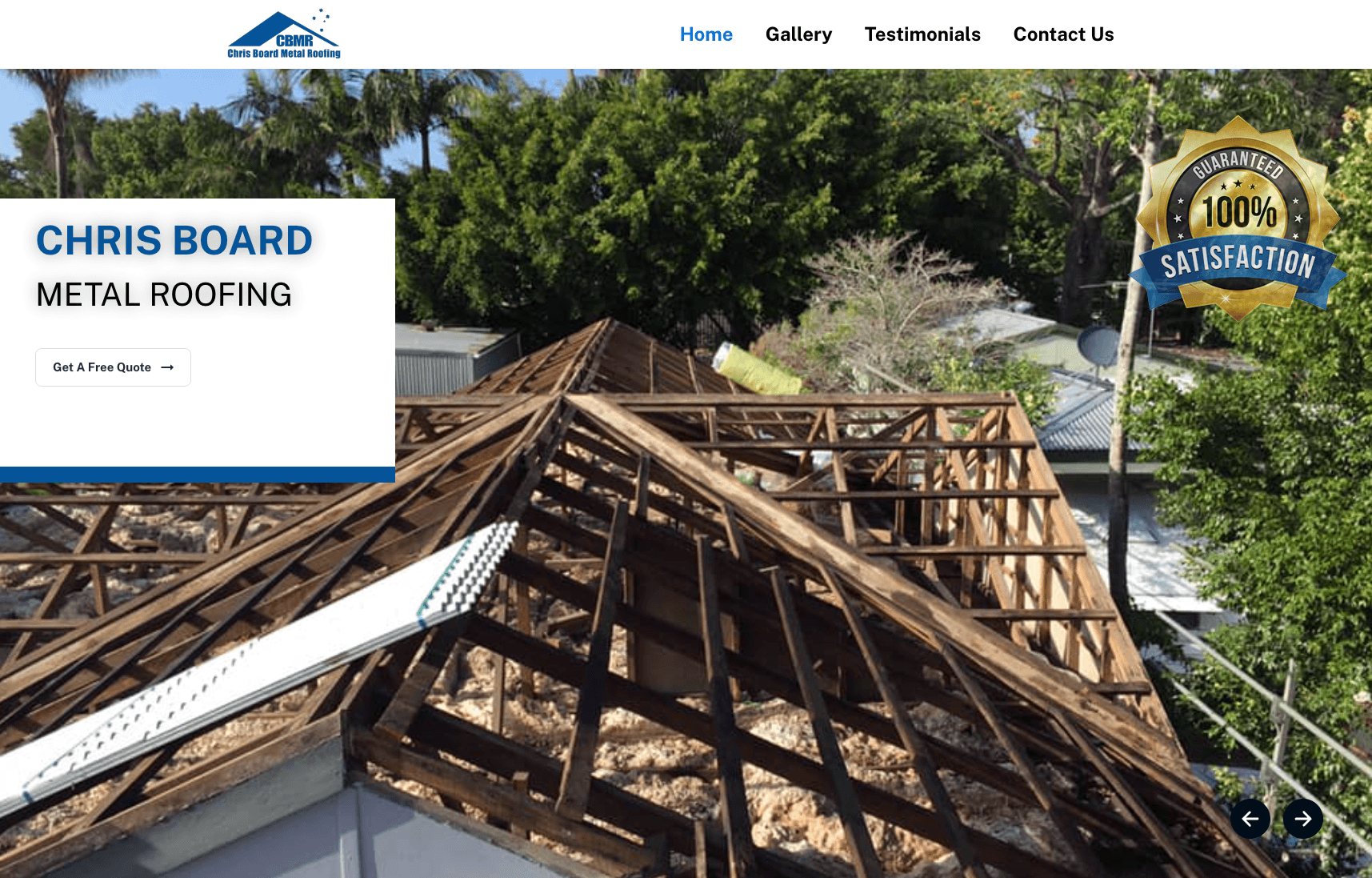 Chris Board Metal Roofing before redesign